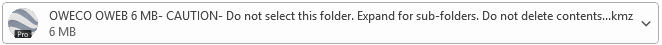 OWECO OWEB 6 MB- CAUTION- Do not select this folder. Expand for sub-folders. Do not delete contents.kmz
